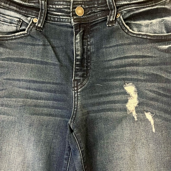 KanCan Dark Blue Distressed Skinny Jeans - Picture 3 of 5